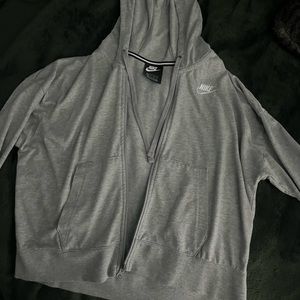 Womens cropped Nike zip up